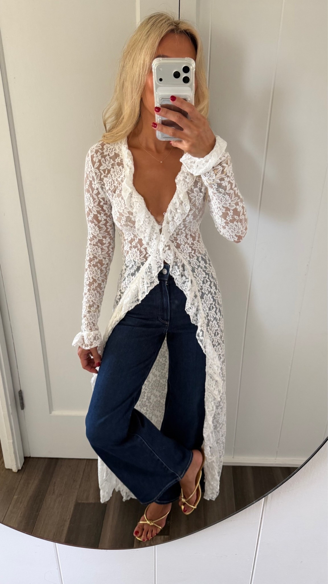 Keep it return? I love this lace number just not sure if I’ll really use it. 
Wearing xs lace cardigan and 24 jeans (which are so so good!)

#LTKOver40 #LTKmomlife #LTKPetite