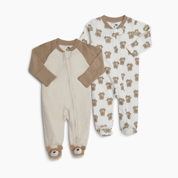 Small Story Printed Footie (2 Pack) in Bear Hugs Size Newborn | Babylist