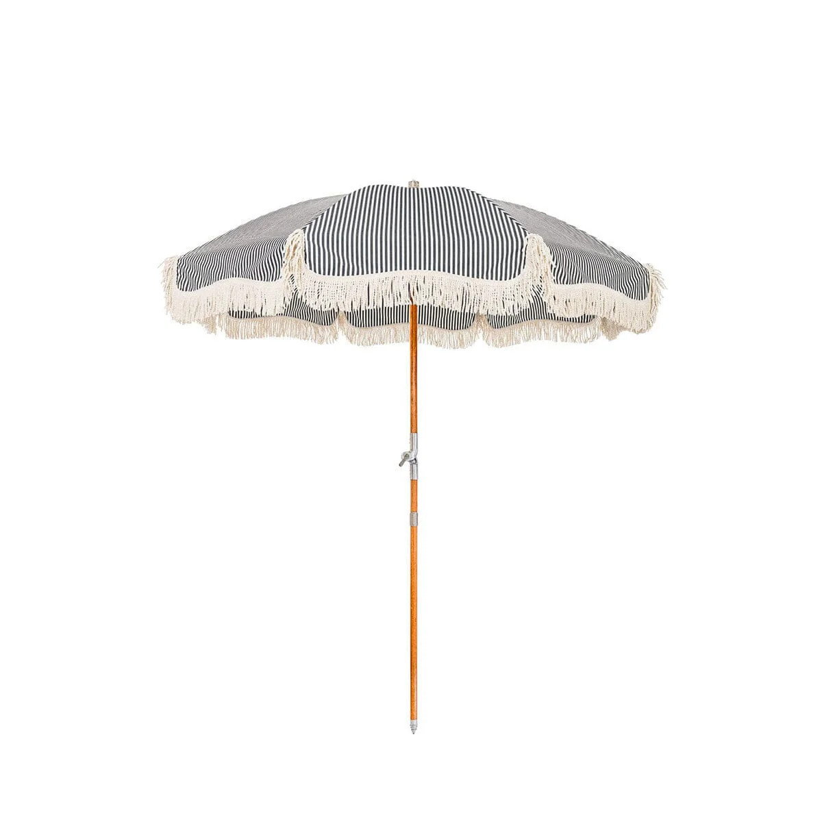 Navy Striped Premium Beach Umbrella | Business & Pleasure Co.