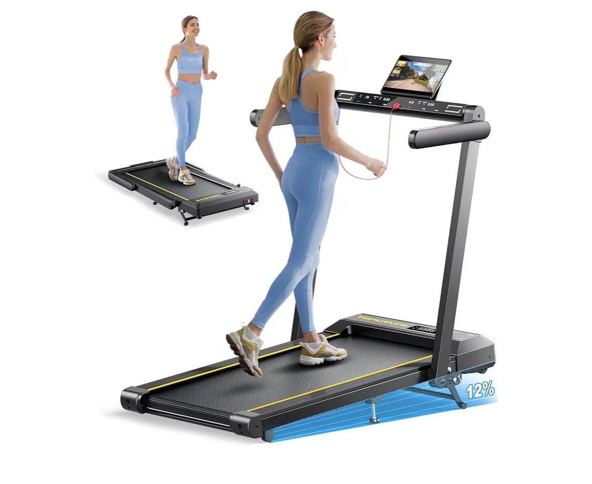 Walking pad with handle bar 