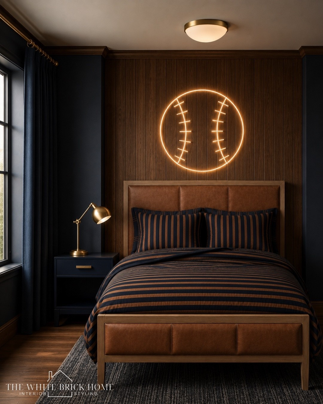 A sports inspired bedroom that blends rich navy and leather for a cozy, elevated boys bedroom. 

Boys room, boys bedroom, kids room, kids baseball bedroom, boys room decor, boys room design, boys room ideas, boys room bed, boys room wall light, boys room ideas, boys room furniture, boys room rug, boys room bedding, kids room, kids bedroom, baseball, baseball bedroom, baseball room ideas, boys room, boys bedroom, wayfair, quince, crate and barrel, pottery barn kids. Pottery barn

#LTKSeasonal #LTKKids #LTKHome