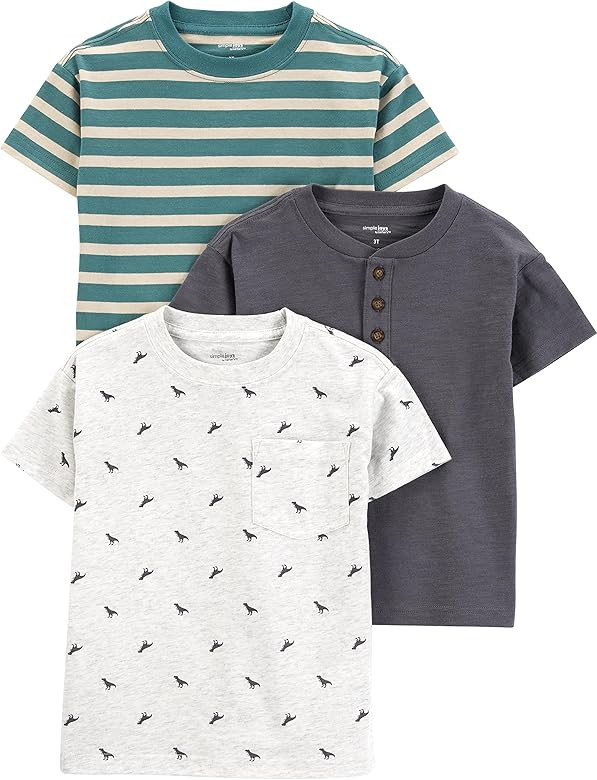 Simple Joys by Carter's Toddler Boys' Short-Sleeve Shirts, Pack of 3 | Amazon (US)
