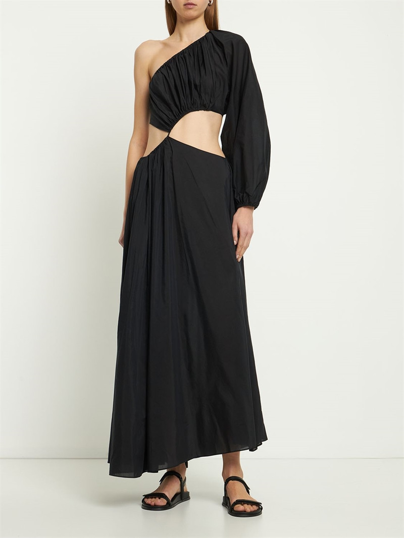Asymmetrical single shoulder midi dress - Matteau - Women | Luisaviaroma | Luisaviaroma