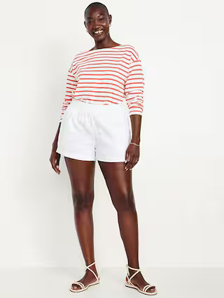 High-Waisted Linen-Blend Pull-On Shorts -- 3.5-inch inseam | Old Navy | Old Navy (US)