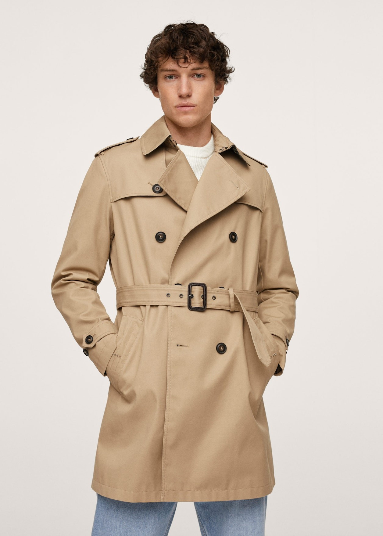 Water-repellent cotton trench | MANGO (US)