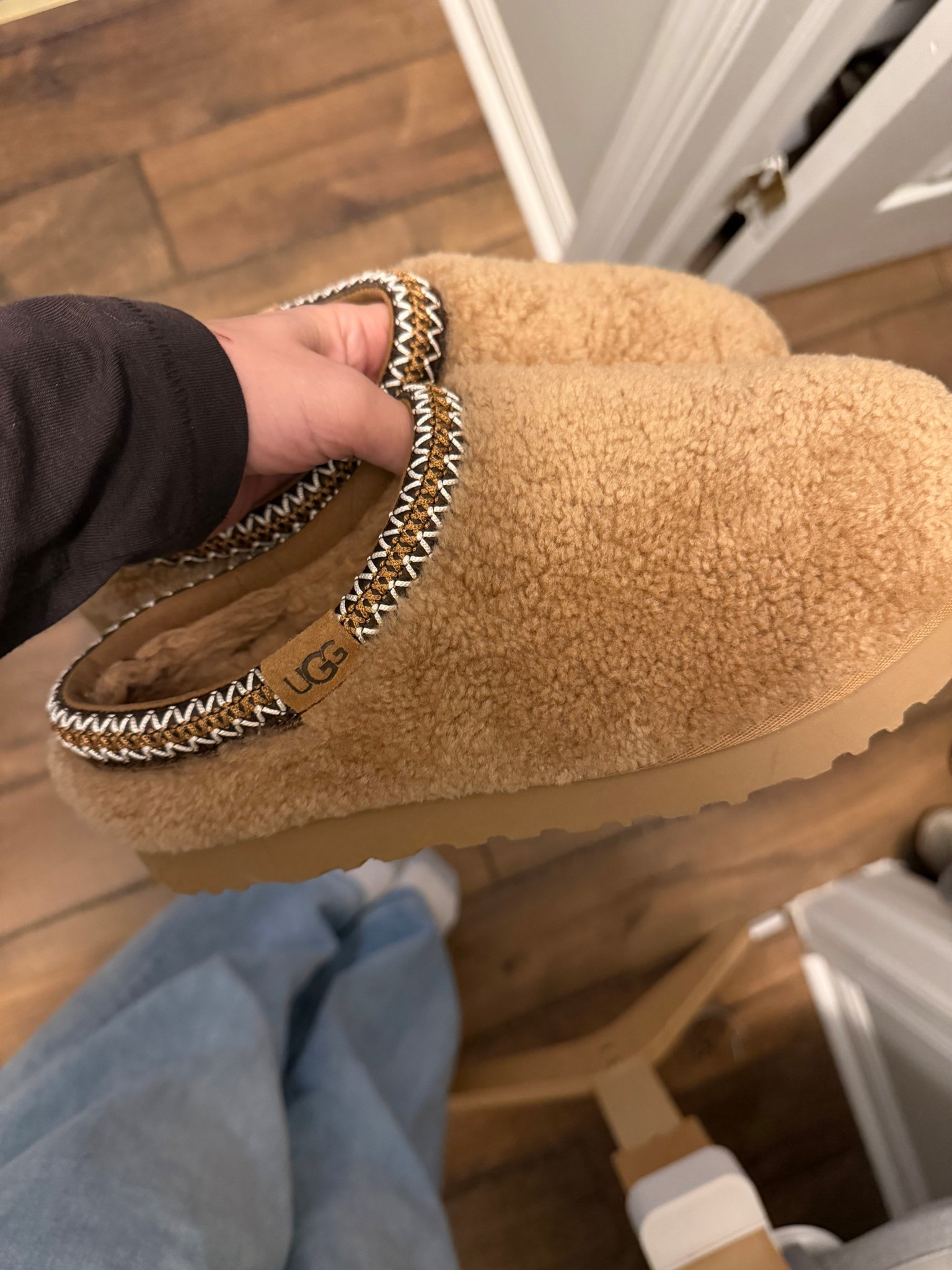 my new slippers are on sale! I will be living in these slippers for the rest of maternity leave! So comfy and cozy. They do run a little small, I sized up for some postpartum feet swelling, but I could have stretched them to fit my normal size! 

#LTKootd #LTKSaleAlert #LTKgrwm