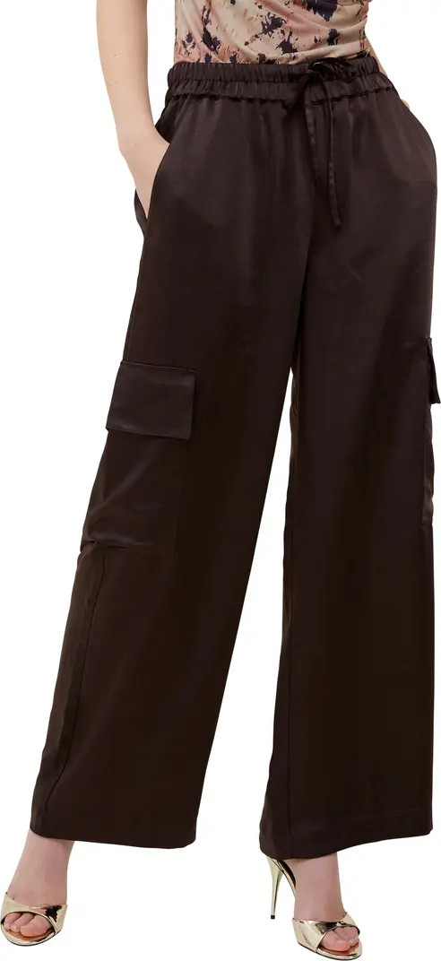 Chloetta Satin Cargo Pants | Nordstrom