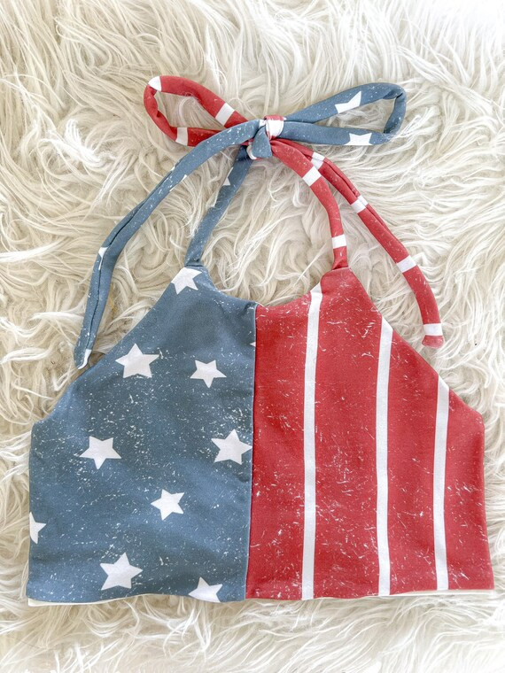 Girls Tie Back Cropped Halter Top / Summer Crop Top | Etsy | Etsy (US)