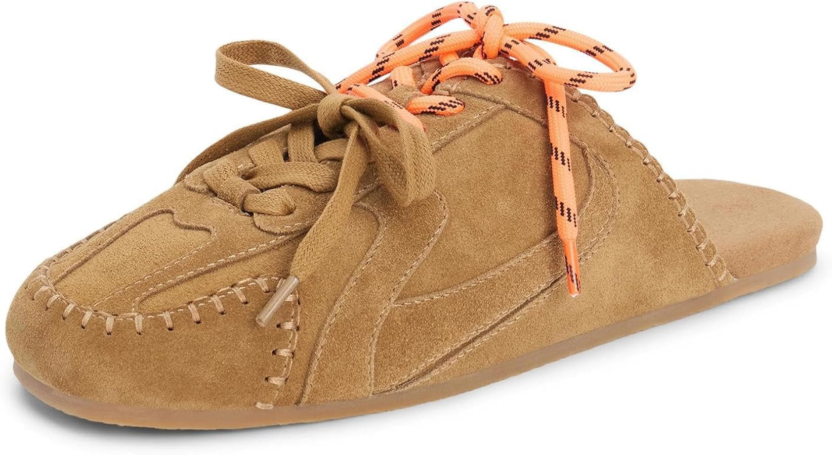 Sneaker Mules for Women Slip on Suede Mules Fashion Backless Flats Shoes | Amazon (US)