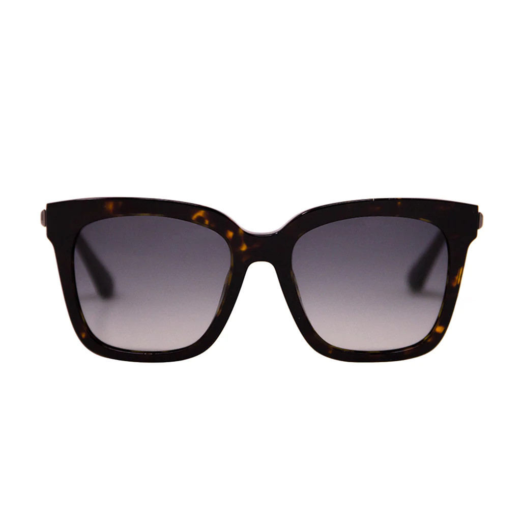 BELLA - AMBER TORTOISE + STEEL GRADIENT + POLARIZED SUNGLASSES | DIFF Eyewear