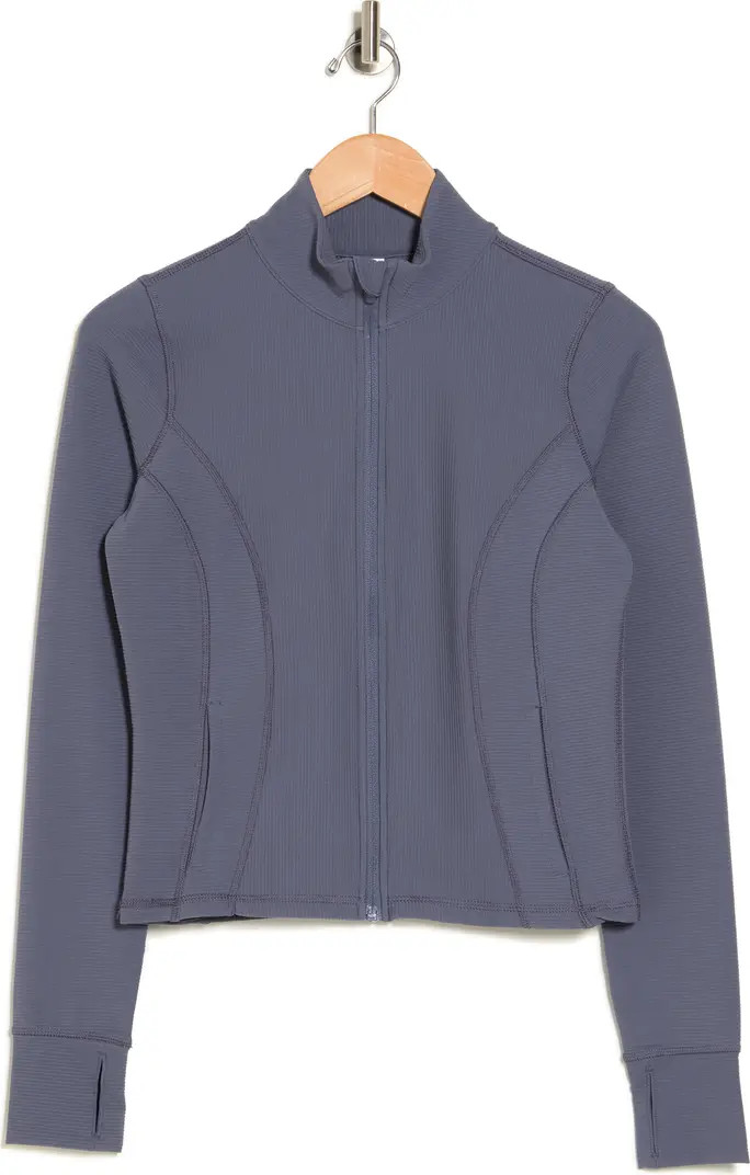 Rib Interlink Zip Front Active Jacket | Nordstrom Rack