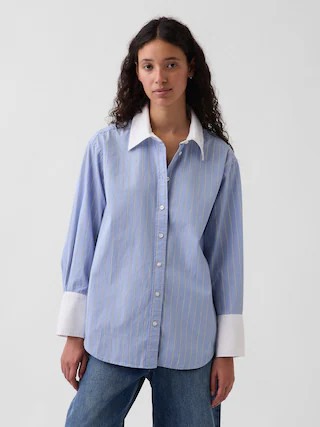 Organic Cotton Poplin Big Shirt | Gap (CA)