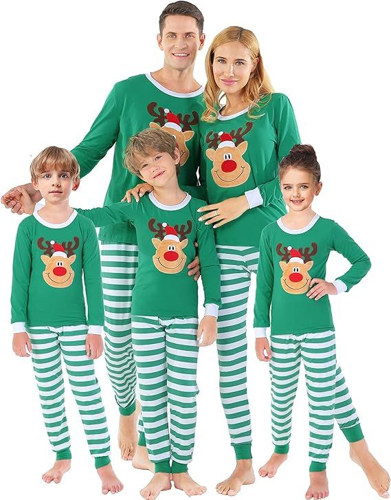 Matching Family Pajamas For Women Men Christmas Red Striped Jammies Holiday Cotton Pjs Clothes Mu... | Amazon (US)