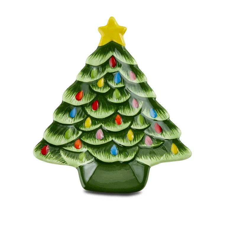 Mr. Christmas Decorative 6" Ceramic Green Tree Trinket Tray - Walmart.com | Walmart (US)