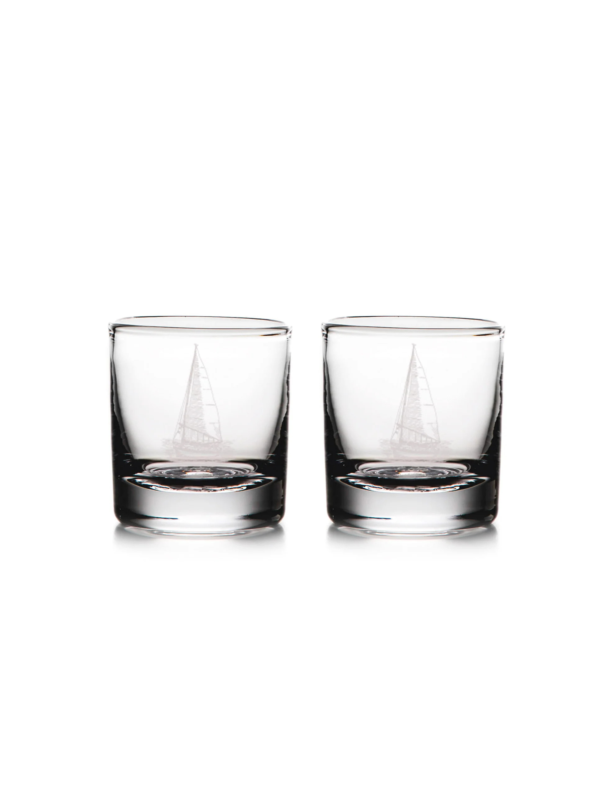 Simon Pearce Ascutney Double Old-Fashioned Sailboat Set | Weston Table