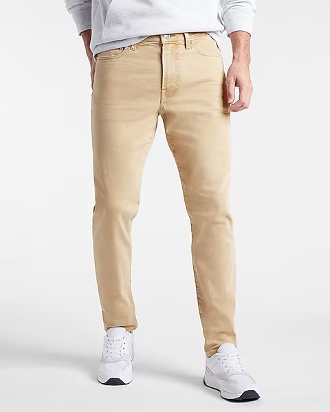 Athletic Skinny Tan Hyper Stretch Jeans | Express