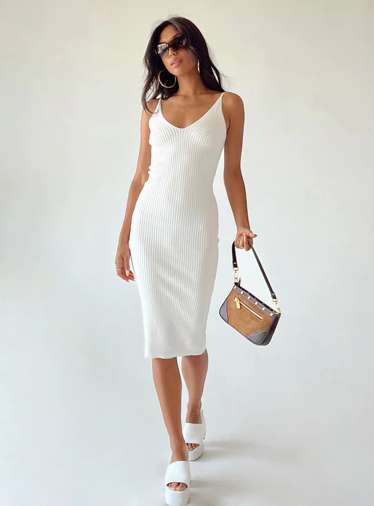 Oxford Midi Dress White | Princess Polly US