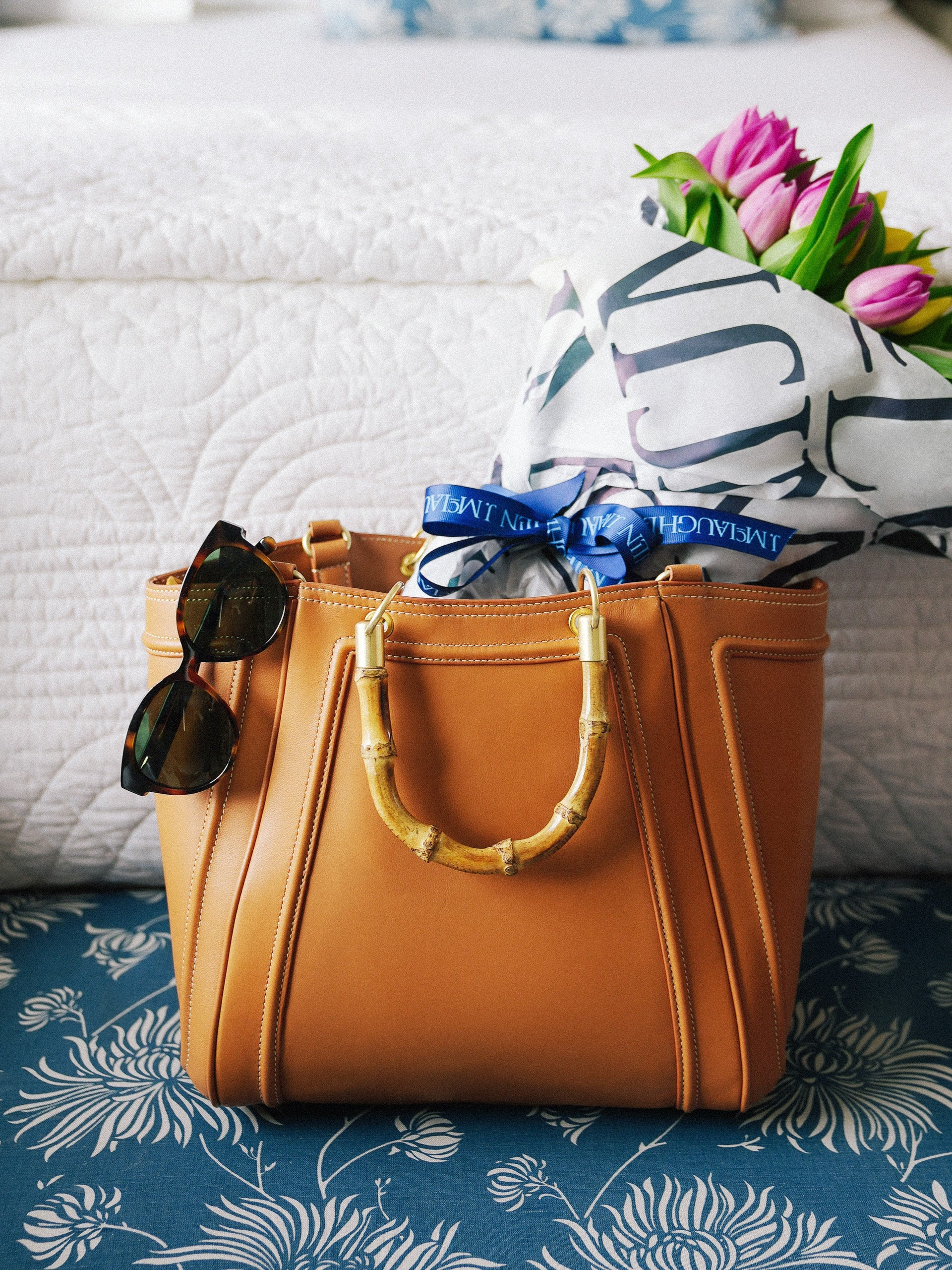 Veranda Leather Tote | J.McLaughlin