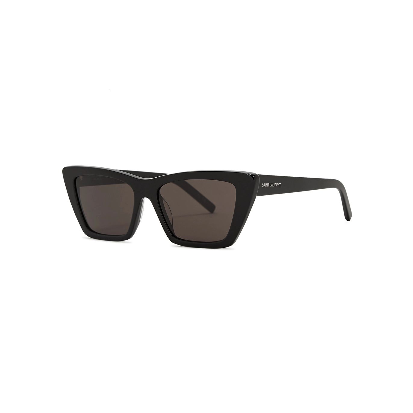 Saint Laurent Mica Black Cat-eye Sunglasses - Black And Grey | Harvey Nichols (Global)