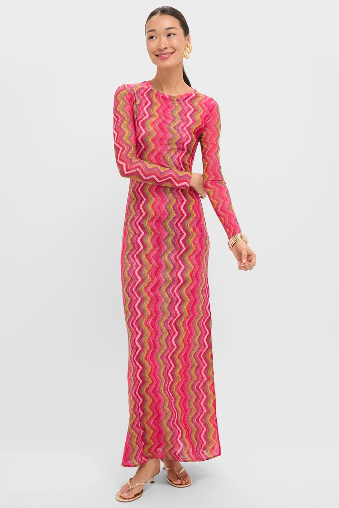 Electric Wave Pink Scarlet Maxi Dress | Tuckernuck (US)