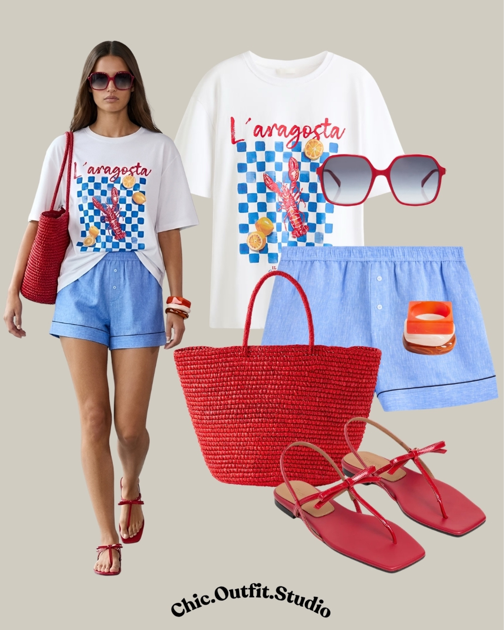 Graphic Tee & Boxer Shorts Outfit

✨A playful graphic t-shirt styled with blue boxer shorts and red accessories creates a fun casual summer outfit that feels youthful, relaxed, and trendy. ✨Perfect for coffee runs, beach towns, travel days, or everyday errands, this sporty-inspired look mixes comfort with bold pops of colour for an effortless cool-girl aesthetic. Boxer shorts continue to be one of the biggest summer trends for easy off-duty dressing.
✨Tags: boxer shorts outfit women, graphic tee summer outfit, casual cool girl style, sporty chic outfit women, relaxed summer fashion, trendy casual outfit, red accessories outfit, easy vacation outfit, playful summer style, European casual chic

#LTKsummer #LTKshoes #LTKbag