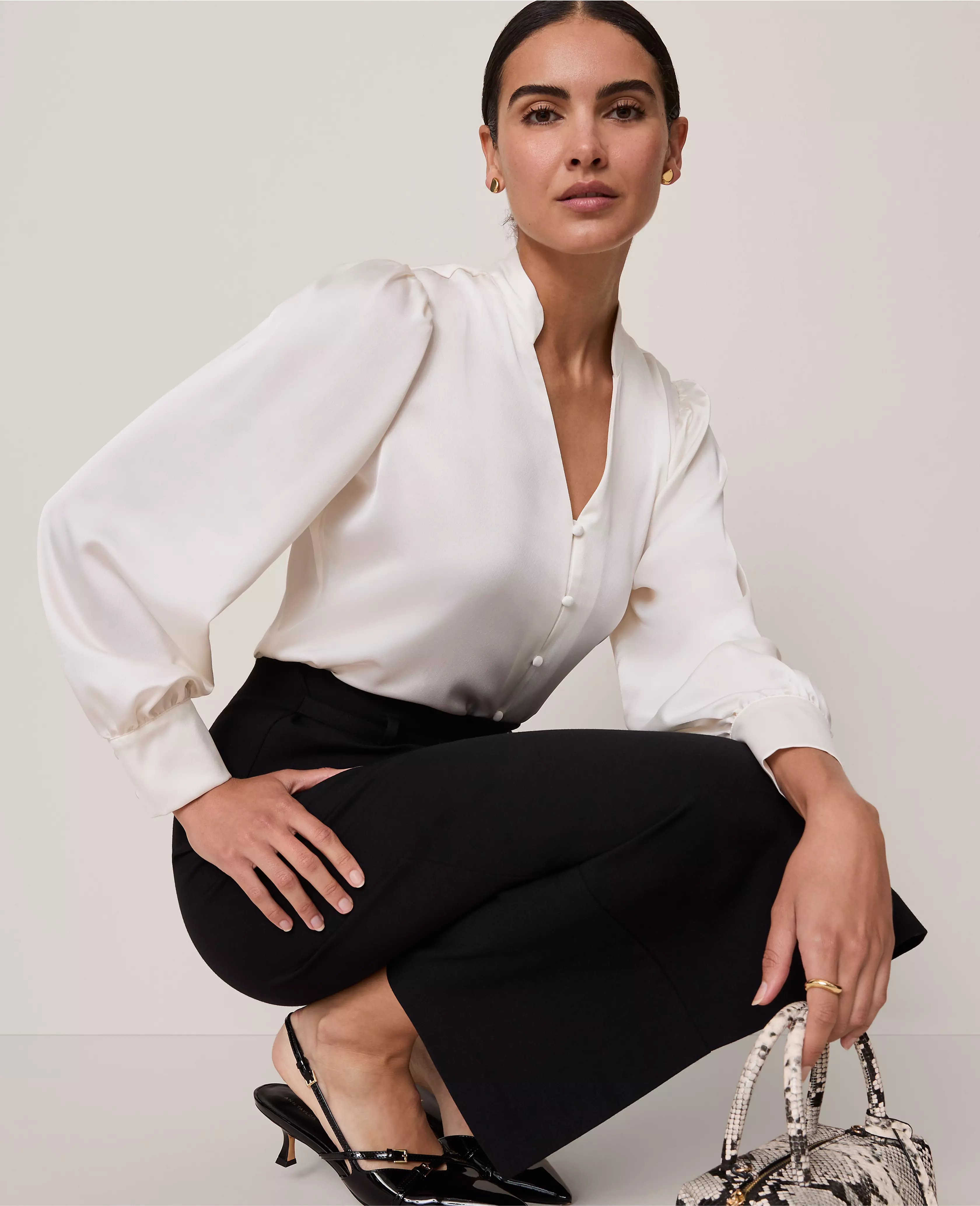 V-Neck Popover | Ann Taylor