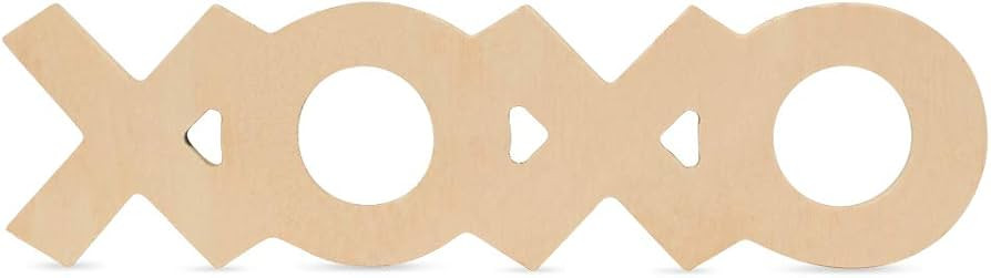 Wooden XOXO Decor Letters Unfinished 12 inches, Pack of 1 XOXO Wooden Signs |Wood Cutouts for Val... | Amazon (US)