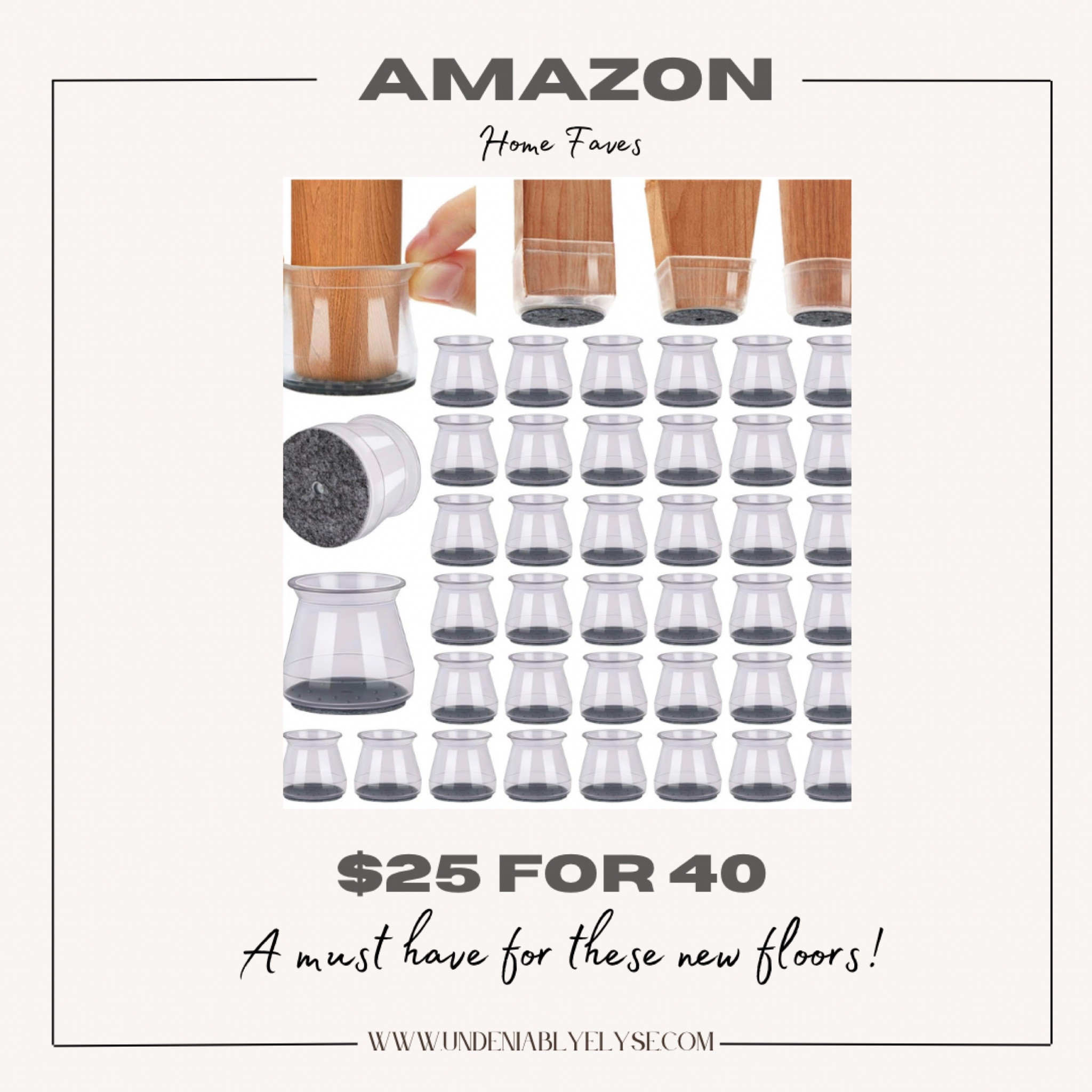 Must have for new flooring - chair leg silicone covers with padding! Keep the floors safe with no  scratches! 20-40pk + 2 different size options

UndeniablyElyse.com


#LTKfindsunder50 #LTKhome