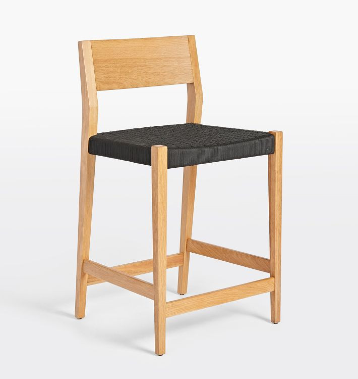 Bayley Counter Stool with Woven Rope Seat | Rejuvenation