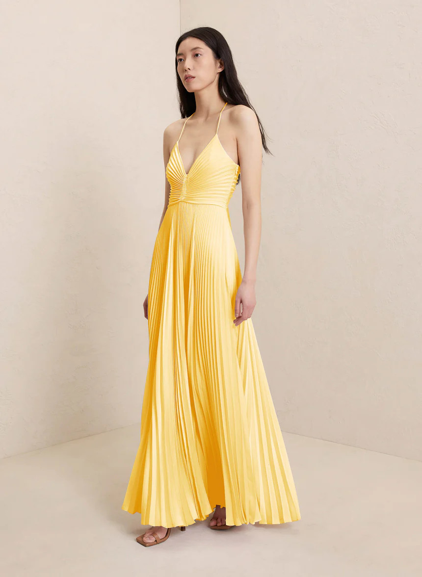 Aries Satin Pleated Dress | A.L.C