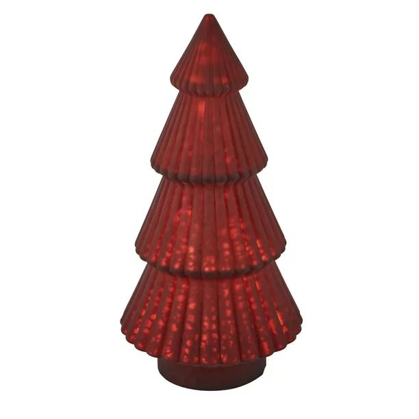 Holiday Time Red Glass Tabletop Christmas Tree, 11.8-inch - Walmart.com | Walmart (US)