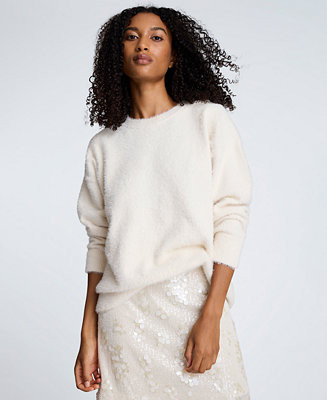 Kenneth Cole Women's Eyelash Crewneck Sweater - Macy's | Macy's