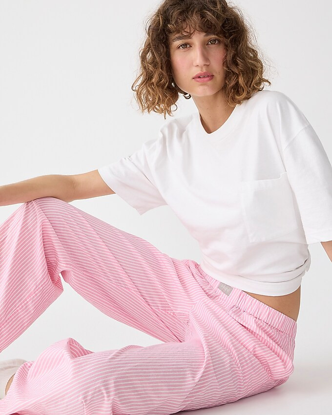 Cotton poplin pajama pant in stripe | J. Crew US