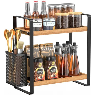 Coffee Bar Accessories And Organizer Countertop, Kitchen Organizers And Storage,Cup Lid Holder Countertop Shelf For Bathroom,Kitchen(Basket) | Wayfair North America