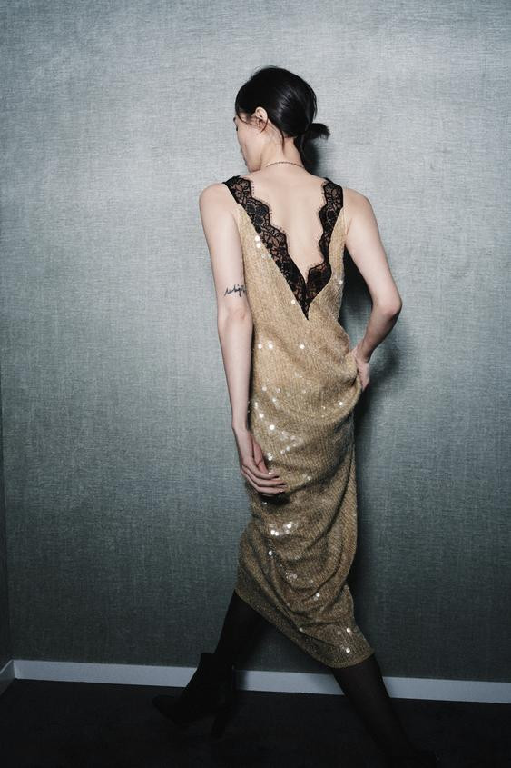 SEQUIN LACE DRESS ZW COLLECTION | Zara US