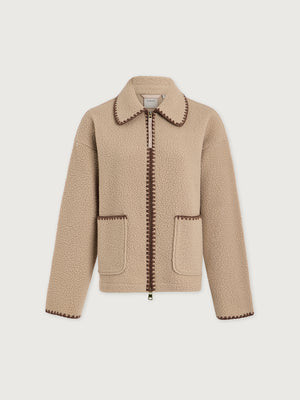 Ruiko Zip Through Fleece | Varley US, Cocoa Dust / XL | Varley US