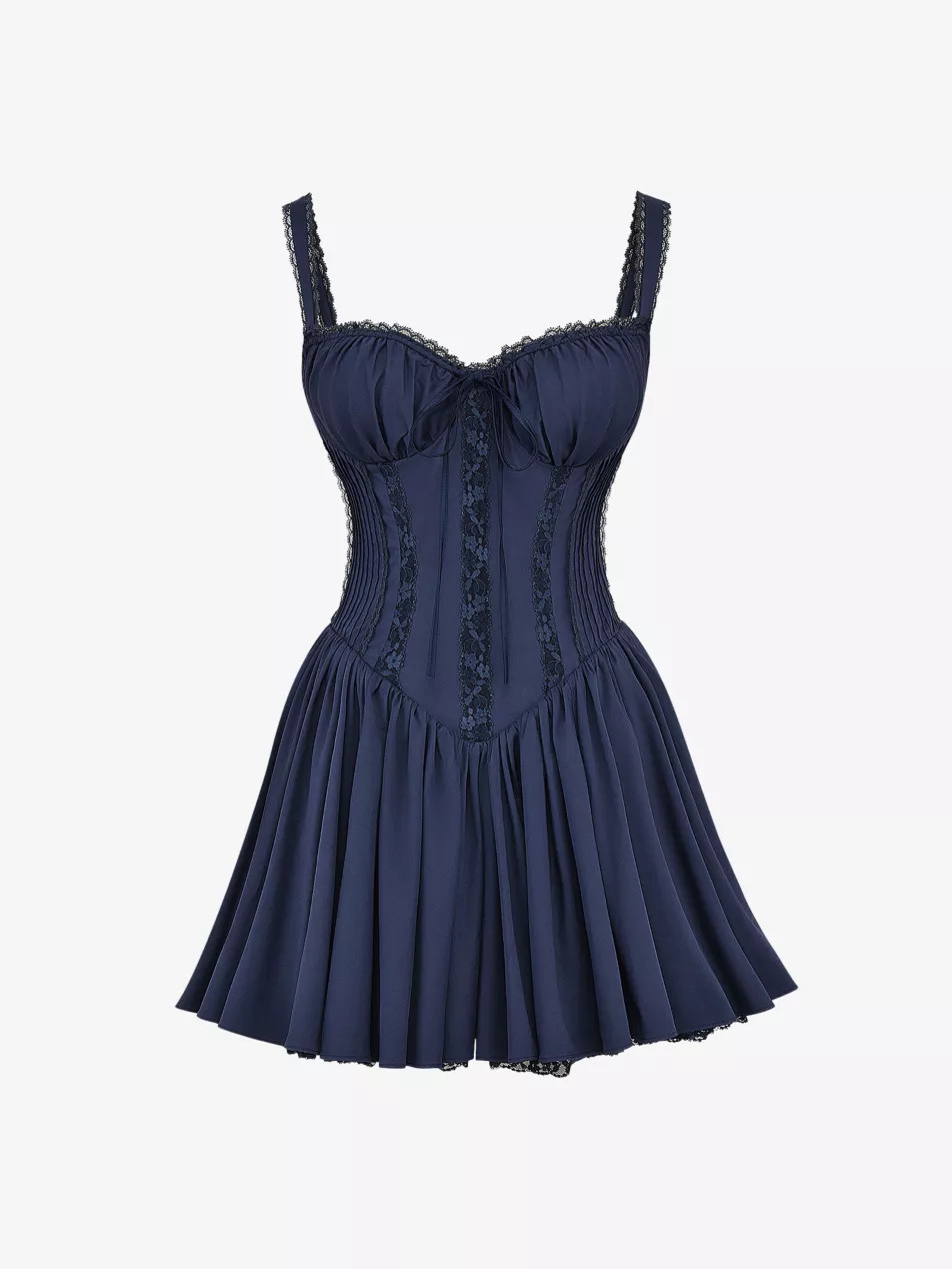 Pietra corseted cotton-blend mini dress | Selfridges