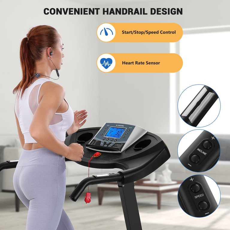 Treadmill Folding Treadmill Auto Incline for Running, Jogging, Walking with 12-Level Adjustment, ... | Walmart (US)