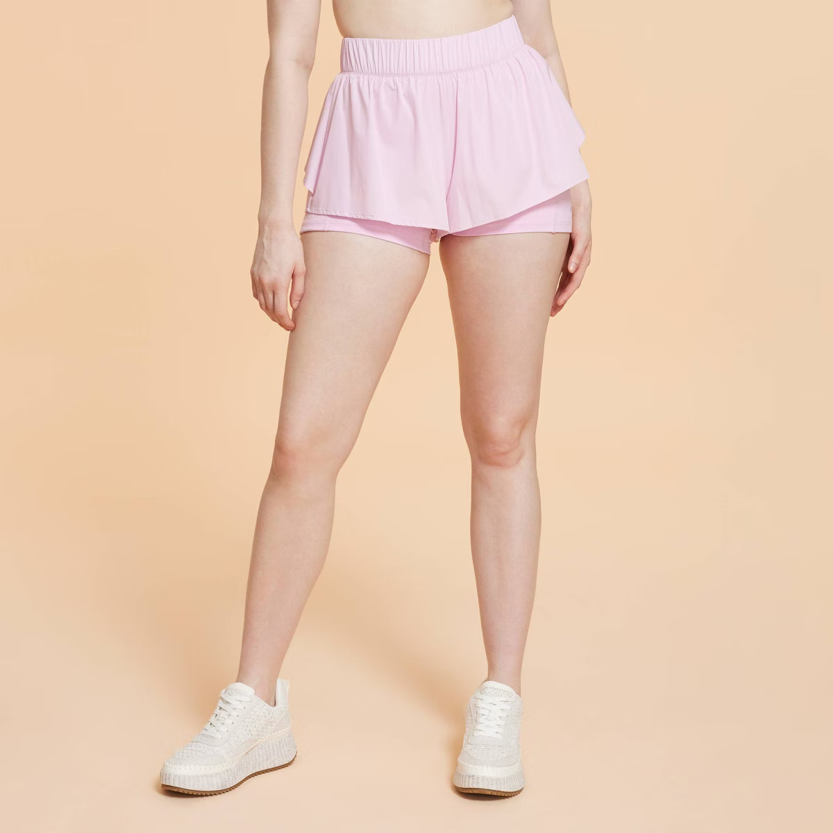 Blogilates Women's Ruffle Woven Mid-Rise Shorts | Target