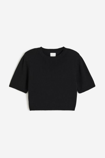 Knitted shoulder-pad top | H&M (UK, MY, IN, SG, PH, TW, HK)