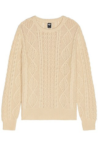 Easy Cable Crew in Ivory | Revolve Clothing (Global)