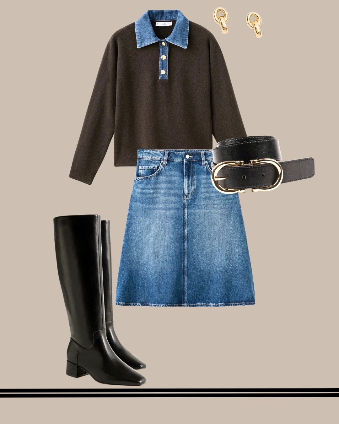 Look 5 preppy girl outfit! 