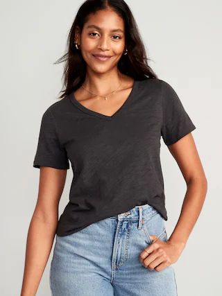 EveryWear V-Neck Slub-Knit T-Shirt for Women | Old Navy (US)