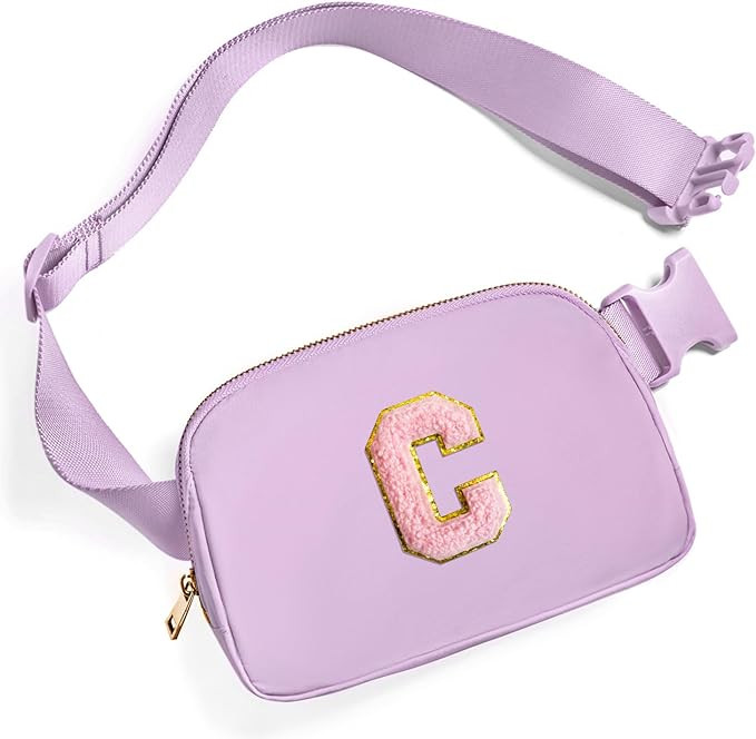 Gitus Belt Bag Fanny Pack Crossbody Bags with Initial Letter Patch Cute Stuff Birthday Gifts for ... | Amazon (US)