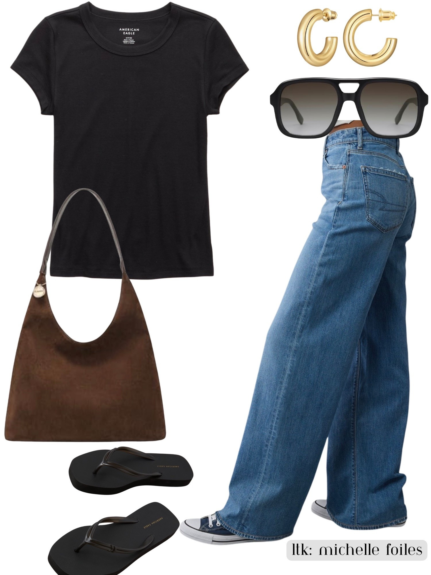 

Easy everyday outfit🫶🏻

AMERICAN EAGLE SALE‼️

Black fitted tee + wide leg jeans + simple accessories = the kind of outfit that always works. Perfect for errands, coffee runs, or casual days. Everything is linked here on my LTK.

#ltkstyle
#ltkfashion
#ltkfinds
#ltkunder100
#everydayoutfit
#casualstyle
#springstyle
#momstyle
#widelegjeans
#minimalstyle


#LTKSpringSale #LTKSaleAlert #LTKootd