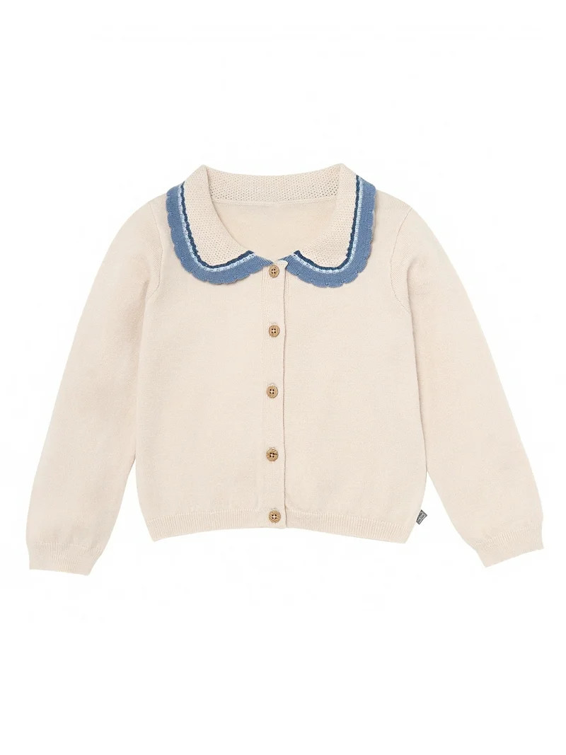 Modern Moments by Gerber Toddler Girl Pointelle Collared Cardigan Sweater, Sizes 12M-5T - Walmart... | Walmart (US)