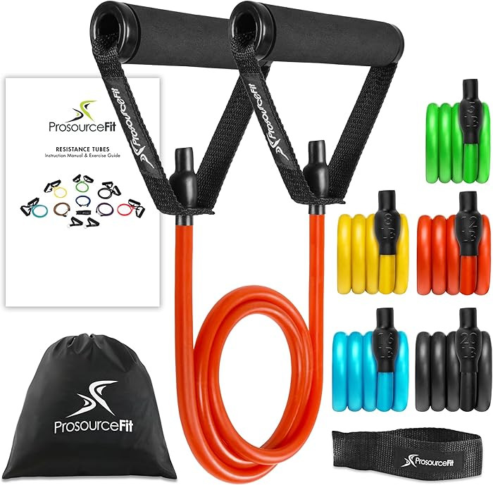 ProsourceFit Single Stackable Resistance Bands with Door Anchor and Exercise Guide, 8-12 LB, Heav... | Amazon (US)