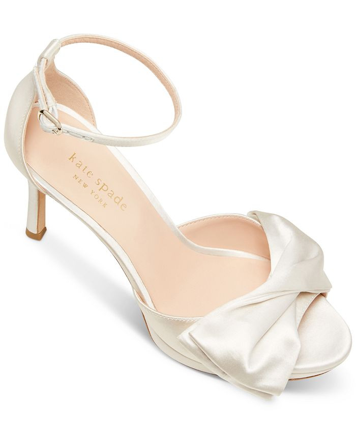 kate spade new york Women's Bridal Satin Evening Dress Heels & Reviews - Sandals - Shoes - Macy's | Macys (US)