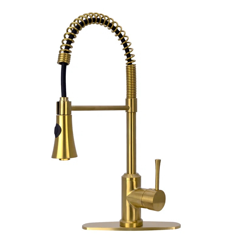 Pull Down Single Handle Kitchen Faucet | Wayfair North America