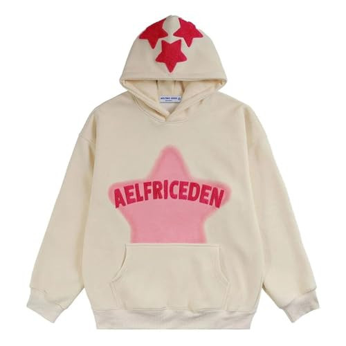 Aelfric Eden Star Graphic Hoodie Streetwear Print Trend Causal Loose Oversized Hooded Sweatshirts Pullover | Amazon (US)
